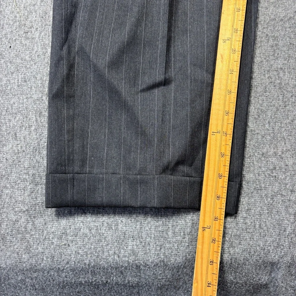 Jos. A. Bank Mens 48R Charcoal Pinstripe 100% Wool 2-Piece Suit Gordon 40X31